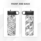 Custom 18oz Sports Insulated Water Bottle with Straw Lid Personalized Picture Kettle