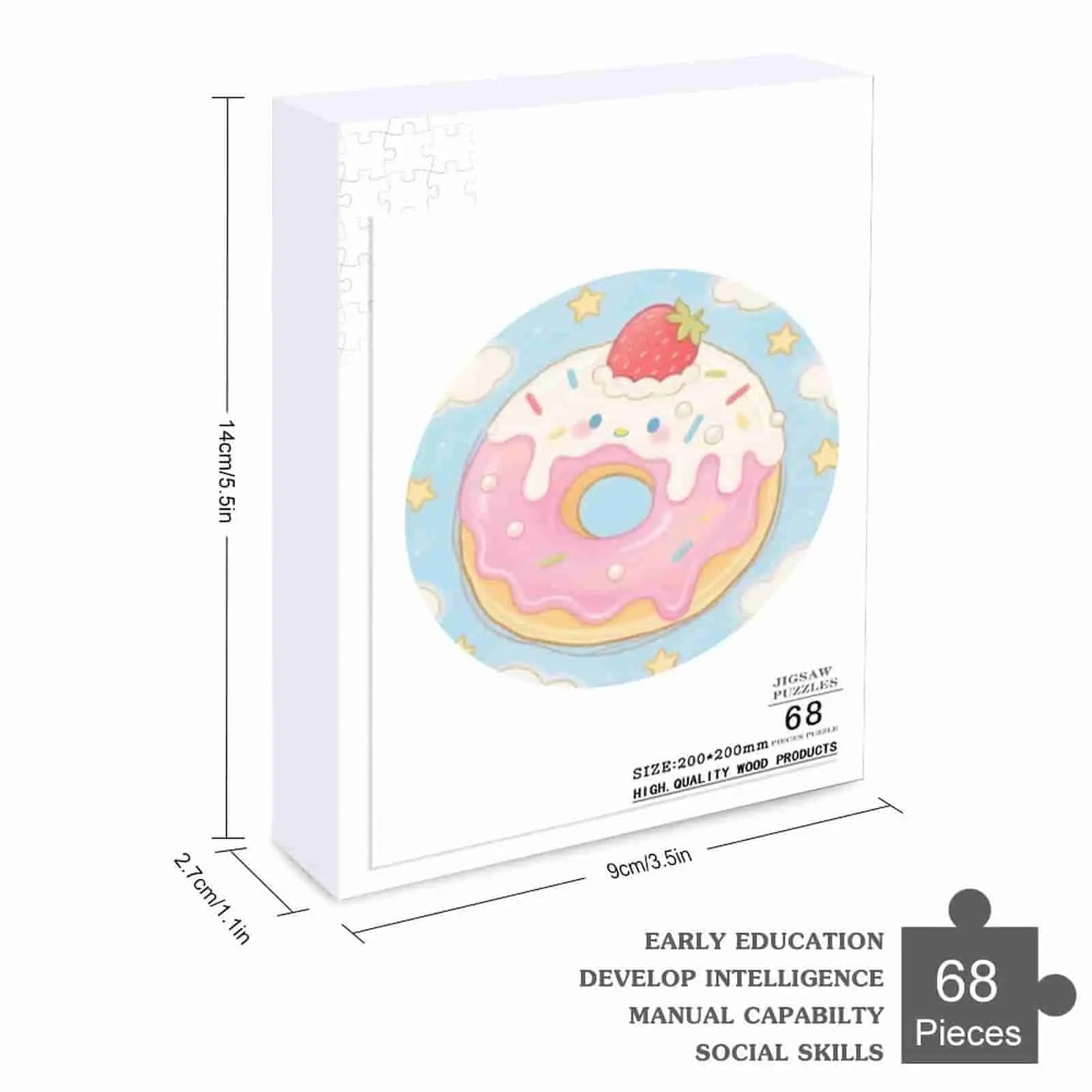 Personalized Water Color Style Puzzle Custom  Photo Round Jigsaw with 3 Size Selection