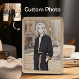 Custom Photo Frame  Personalized Picture Decor with Night Light & Mirror