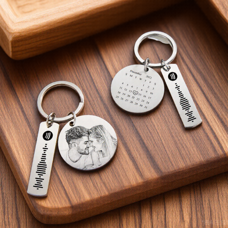 Personalized Stainless Steel keychain Custom Photo Pendant