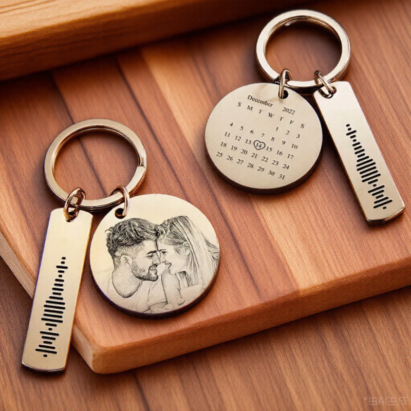 Personalized Stainless Steel keychain Custom Photo Pendant