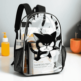 17 inch Custom Photo Waterproof PVC Backpack Personalized Transparent Light weight Bag