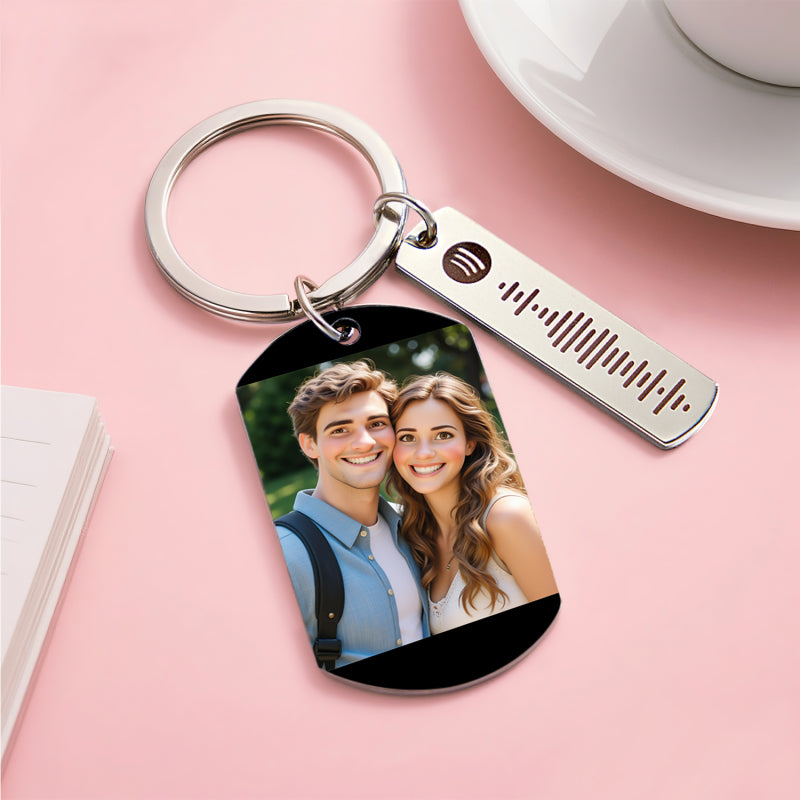 Custom Stainless Steel Keychain Personalized Photo Printed Decoration