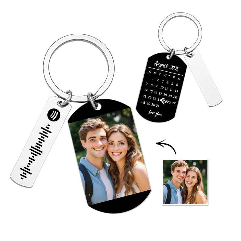 Custom Stainless Steel Keychain Personalized Photo Printed Decoration