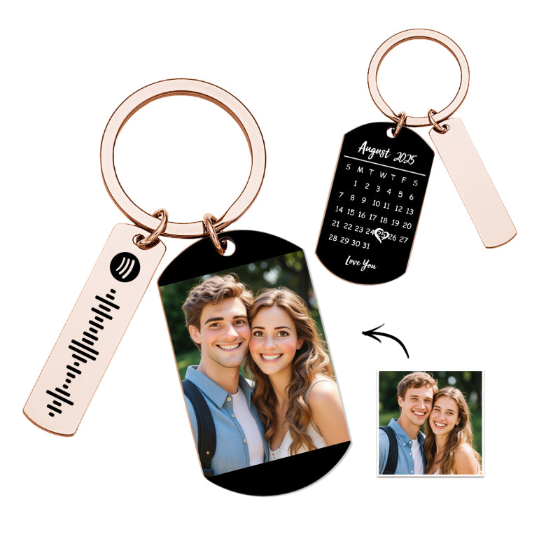 Custom Stainless Steel Keychain Personalized Photo Printed Decoration