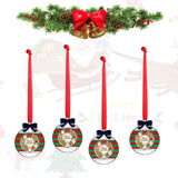 Custom Photo Alloy Christmas Ornament Personalized Christmas Pendant Decoration