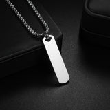 Personalized Laser engraved Necklace Custom Text And Photo Gift
