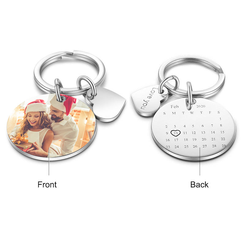 Personalized Calendar Keychain Custom Significant Date Marker Gifts