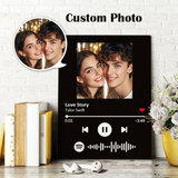 Personalized Scannable Spotify Code Photo Oil Painting Custom Music Song Canvas Wall Art Various Sizes Decor