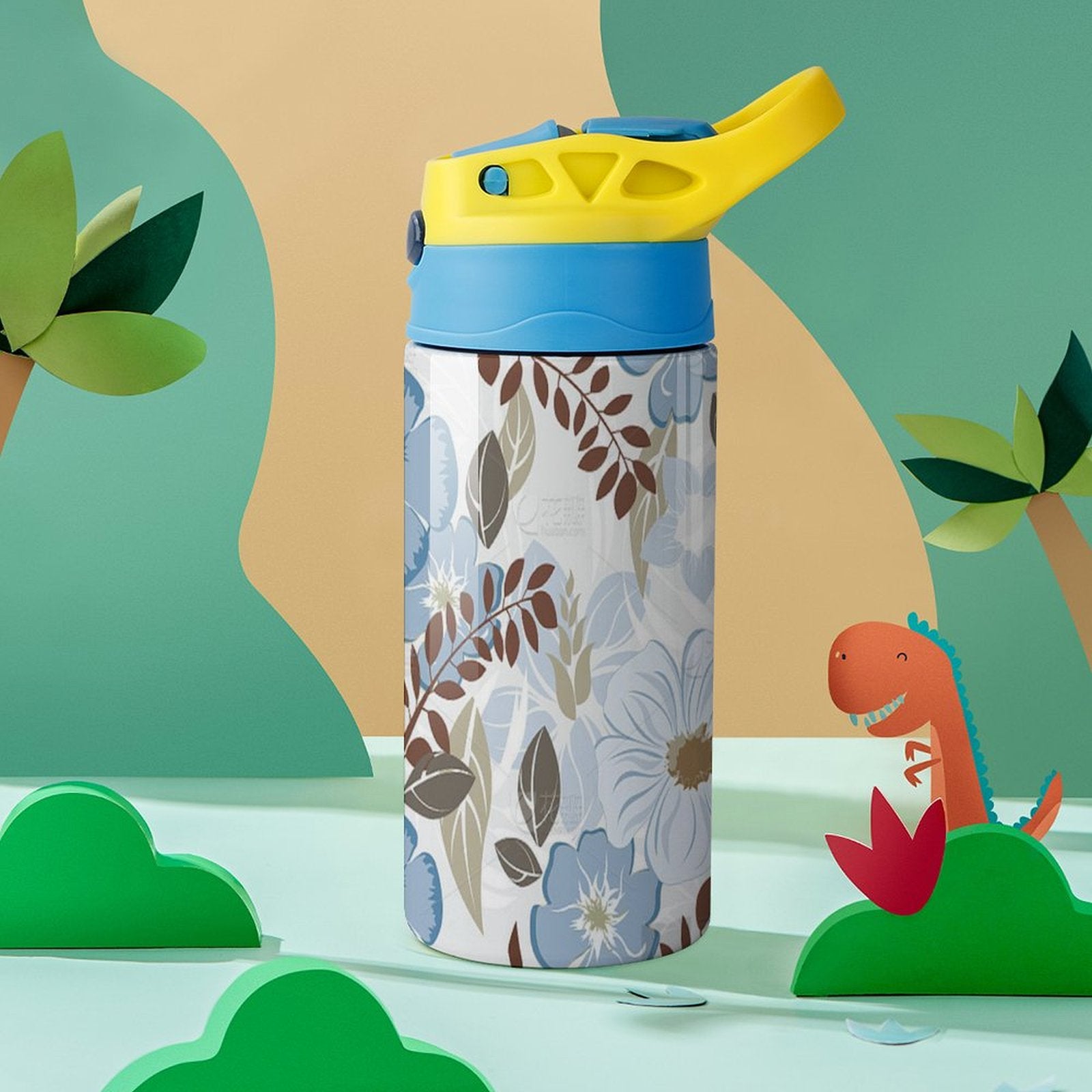 3D Display Custom Portable Flip Top Water Bottle Personalized Gifts For Kids