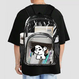 Custom Transparent PVC Backpack Personalized Waterproof Bag 43x32.5cm