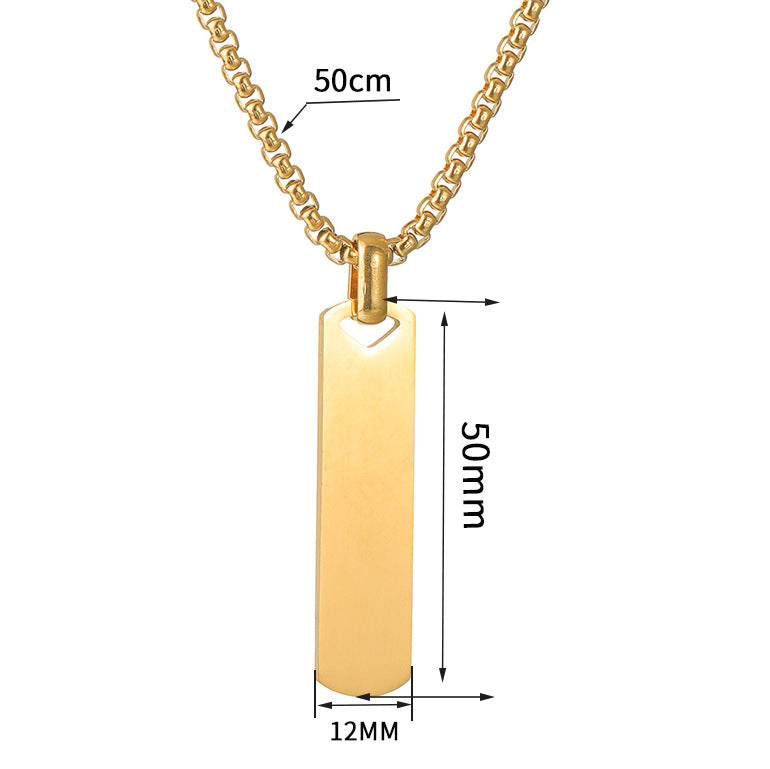 Personalized Laser engraved Necklace Custom Text And Photo Gift