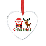 Custom Heart Shaped Crystal Glass Personalized Pendant Photo Decoration