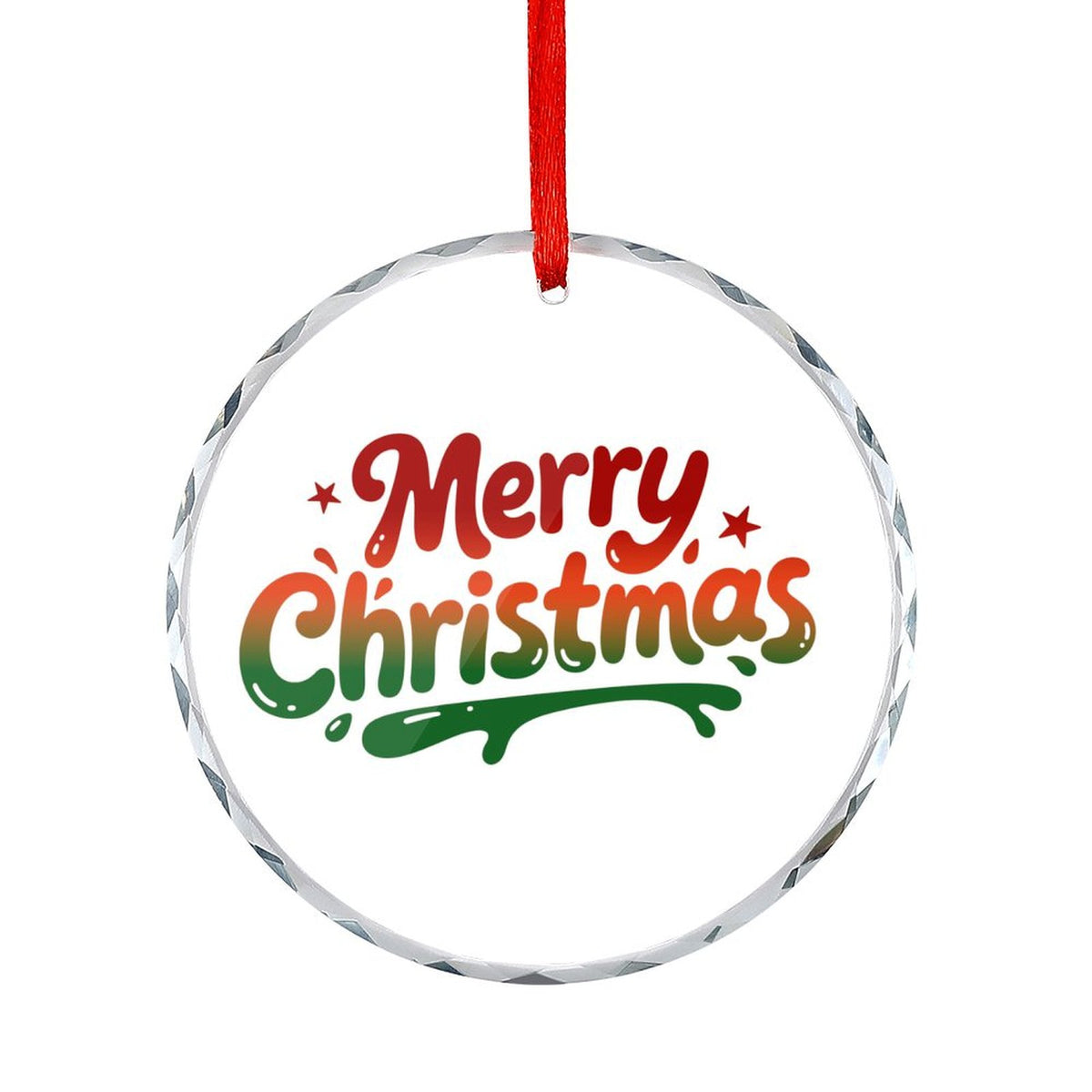 Custom Crystal Glass Pendant Personalized Photo Round Ornament Decoration