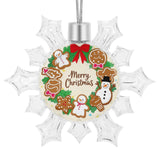 Custom Photo Snowflake Christmas Ornament Personalized Pendant Decoration