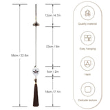 Custom Photo Crystal Car Pendant with Tassels Personalized Picture Chinese Knot Ornament