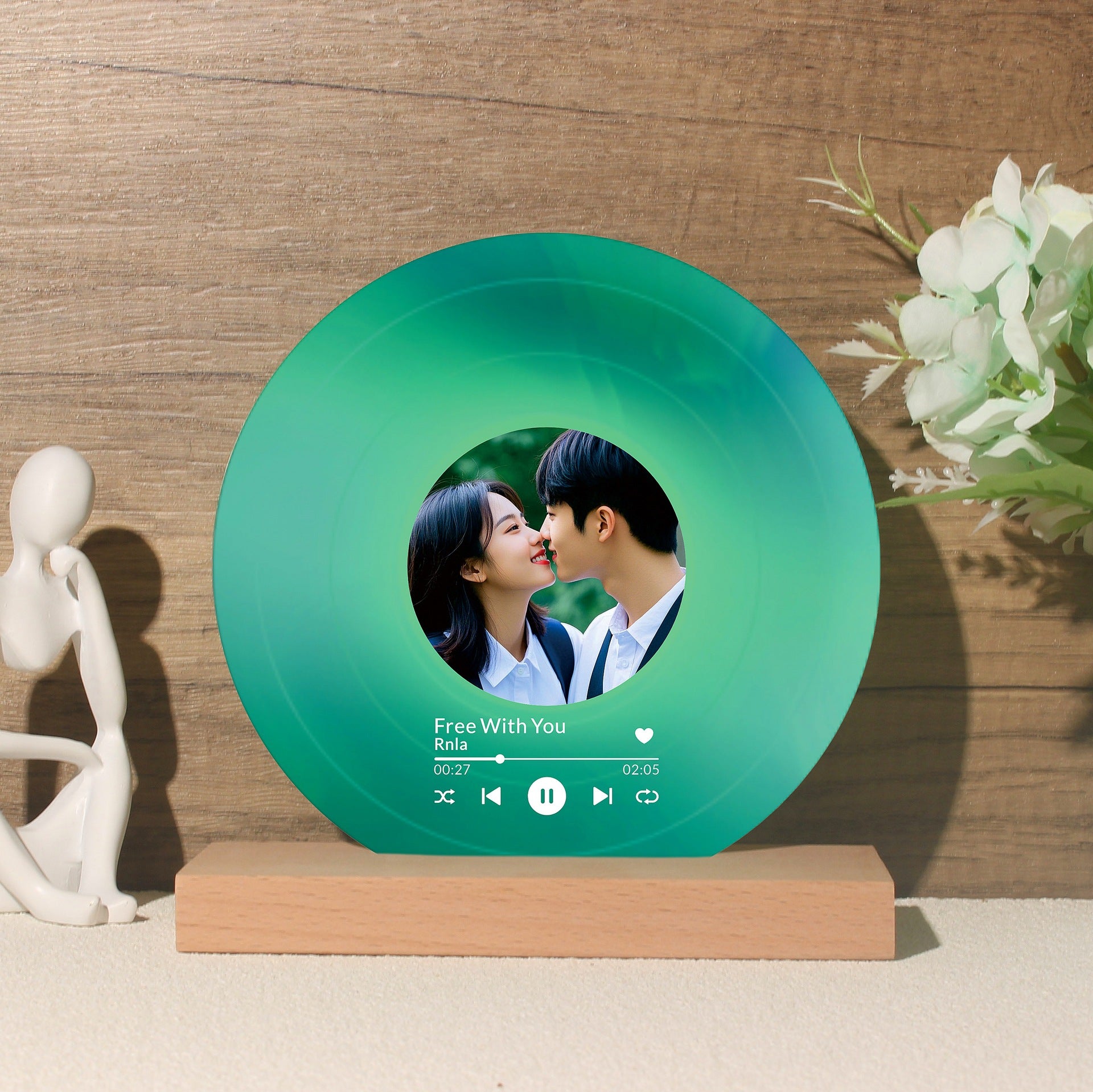 Custom Music Playing Vinyl Record with Photo Personalized Personalized  CD Gift
