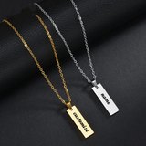 Personalized Laser engraved Necklace Custom Text And Photo Gift