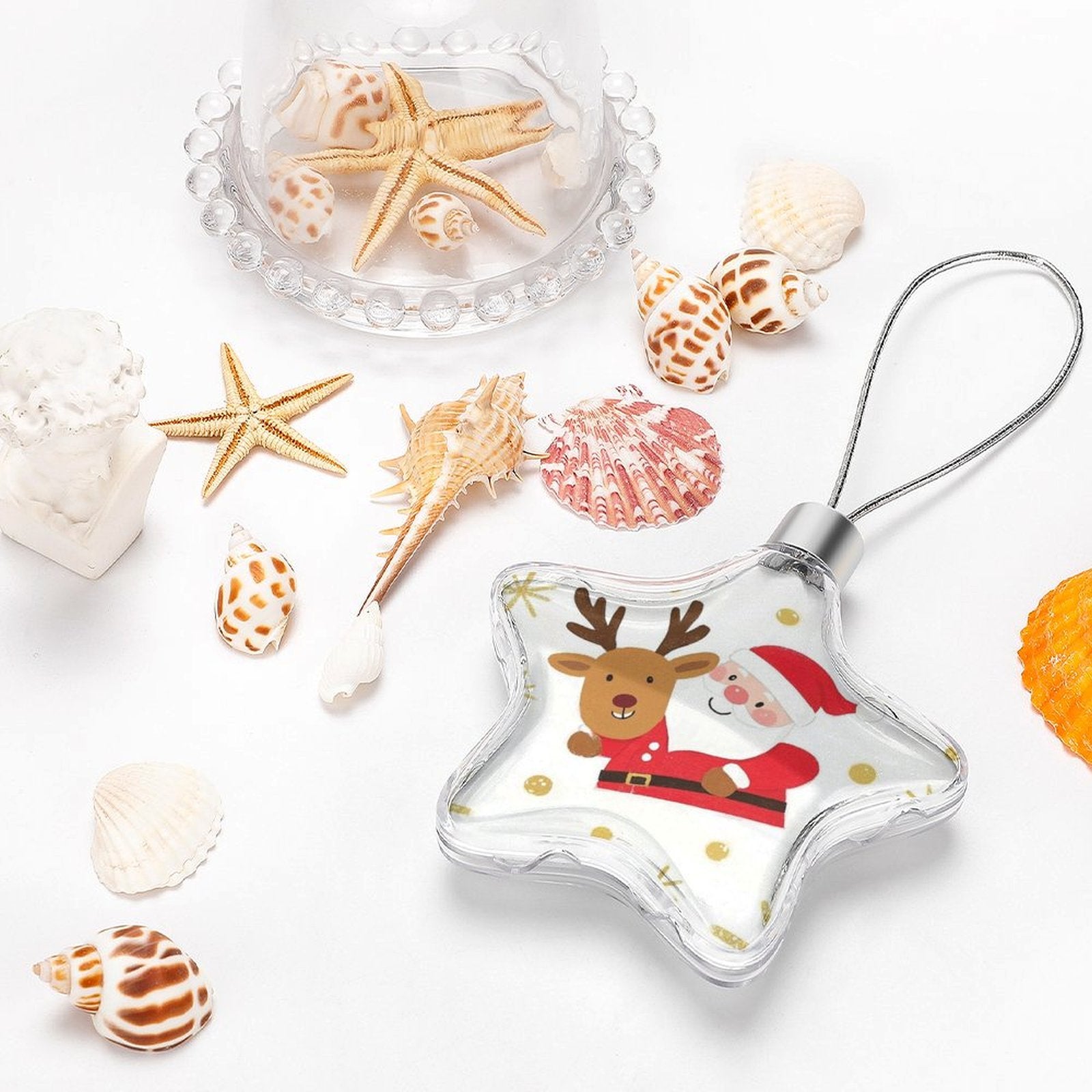 Custom Photo Christmas Star Ornament Personalized Decor