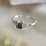 Personalized Color Printed Photo Ring Custom Gift For Lovers