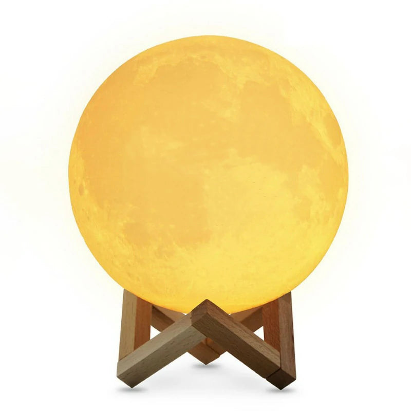 Personalized 3D Printed Moon Lamp Customizable Night Light Creative Gift