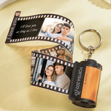 Custom Text For The Film Roll Keychain Personalized Picture with Reel Album Customized Gift
