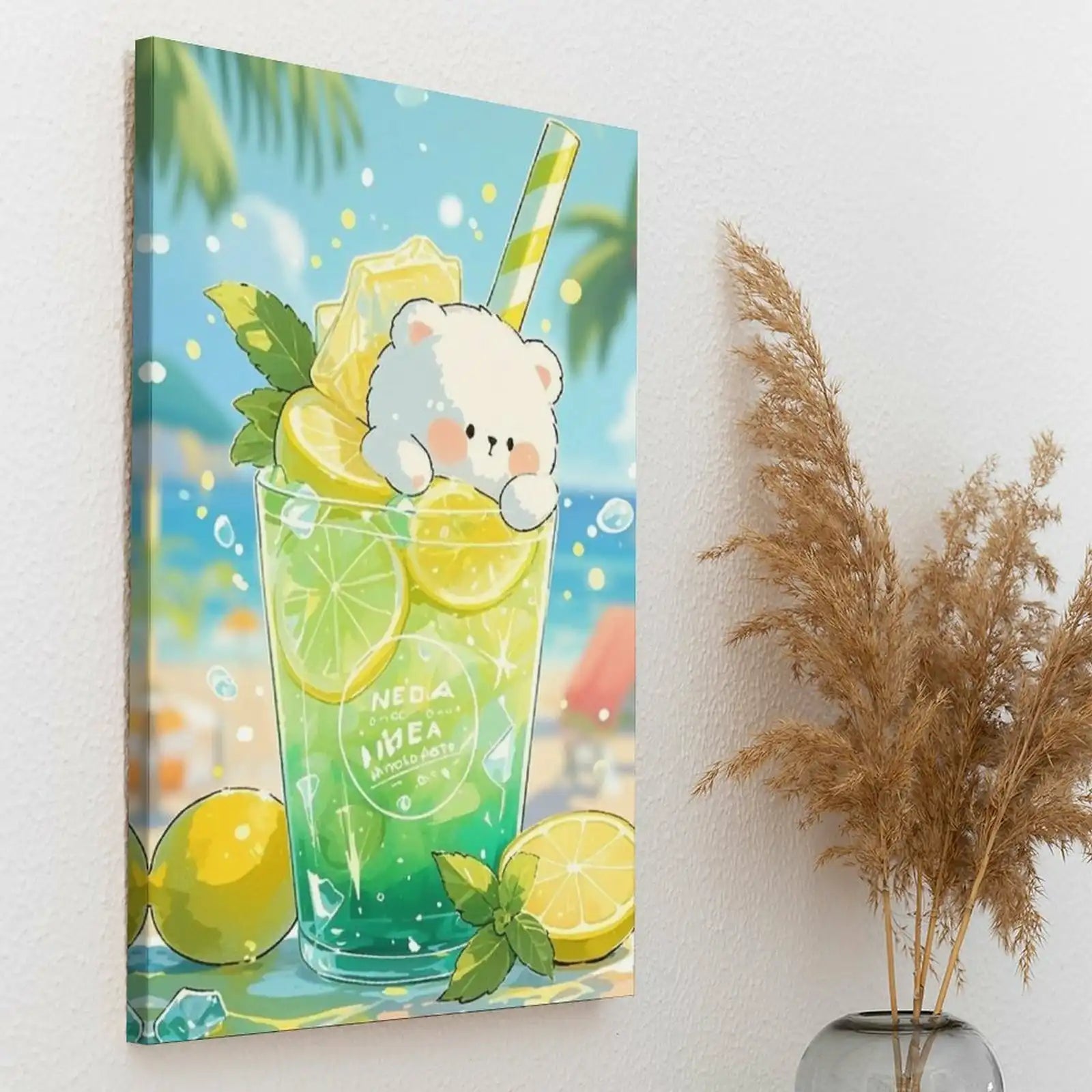 Custom Portrait Canvas Wall Art Heat Personalized Transfer Printed Picture with 4 Sizes Selection
