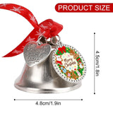 Custom Photo Christmas Bell Ornament Personalized Decoration with Multi Pendant