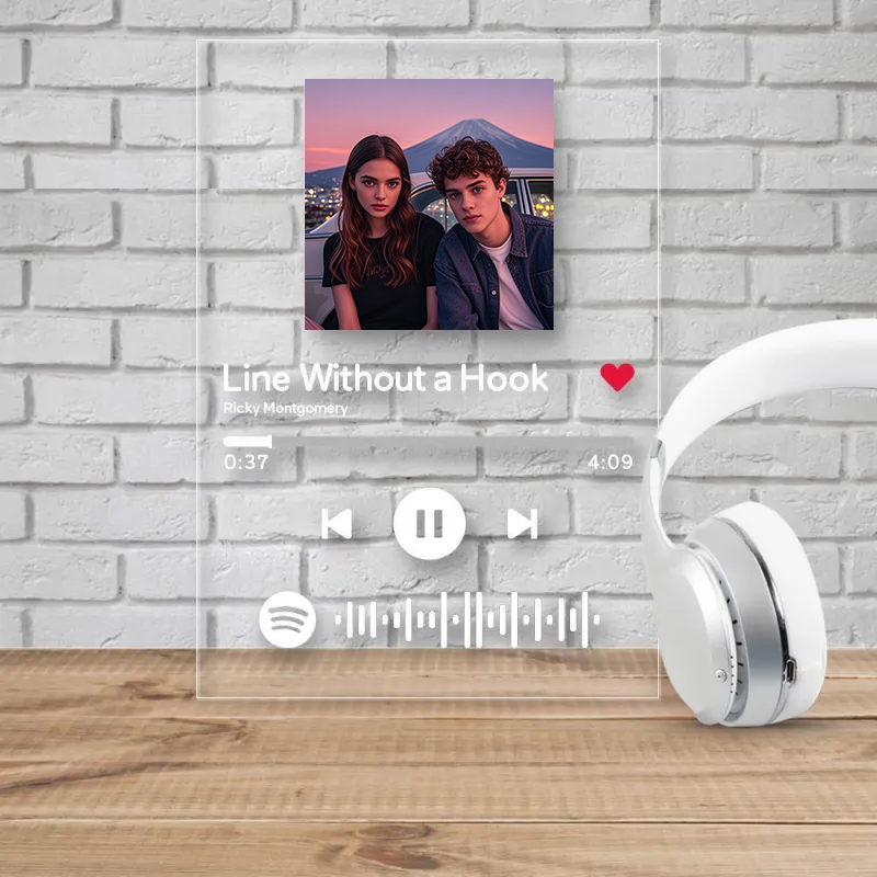 Customizable Photo Music Lamp Personalized Acrylic Music Player Picture Gift