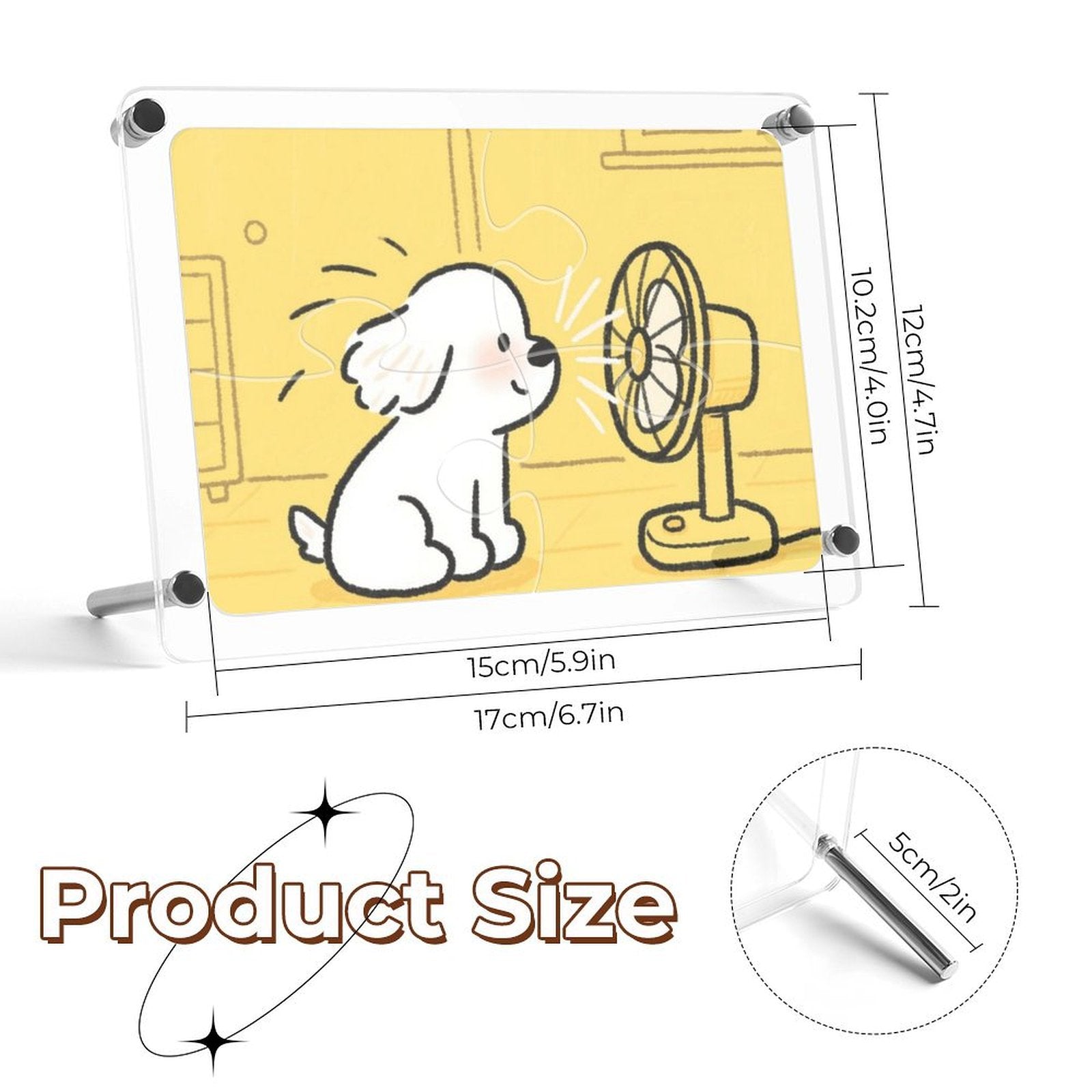Custom Photo Acrylic Puzzle Frame Personalized Picture Display Stand Decoration