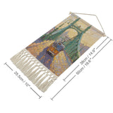 Custom Photo Cotton And Linen Hanging Art with Tassels Personalized Decor