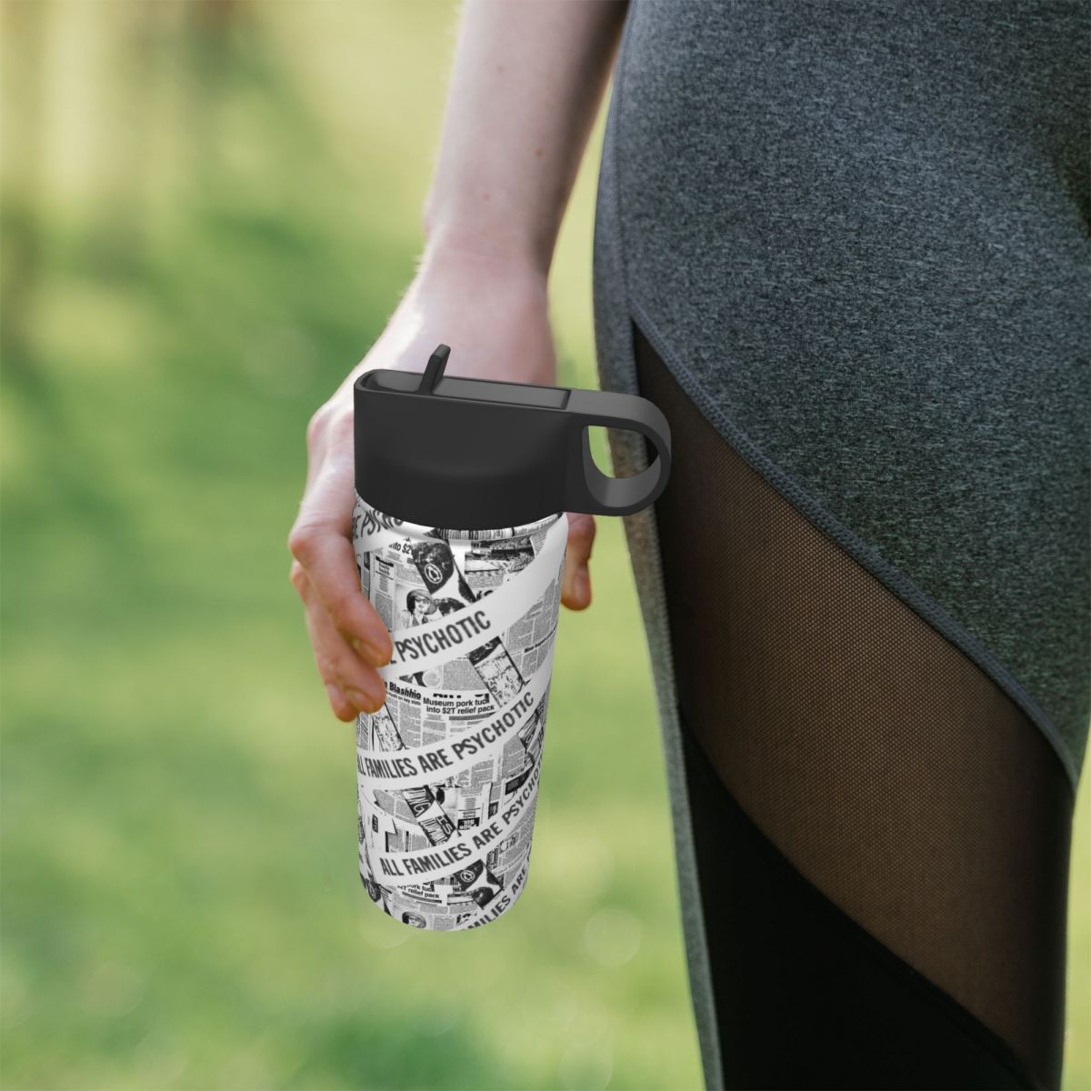 Custom 18oz Sports Insulated Water Bottle with Straw Lid Personalized Picture Kettle