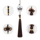Custom Photo Crystal Car Pendant with Tassels Personalized Picture Chinese Knot Ornament