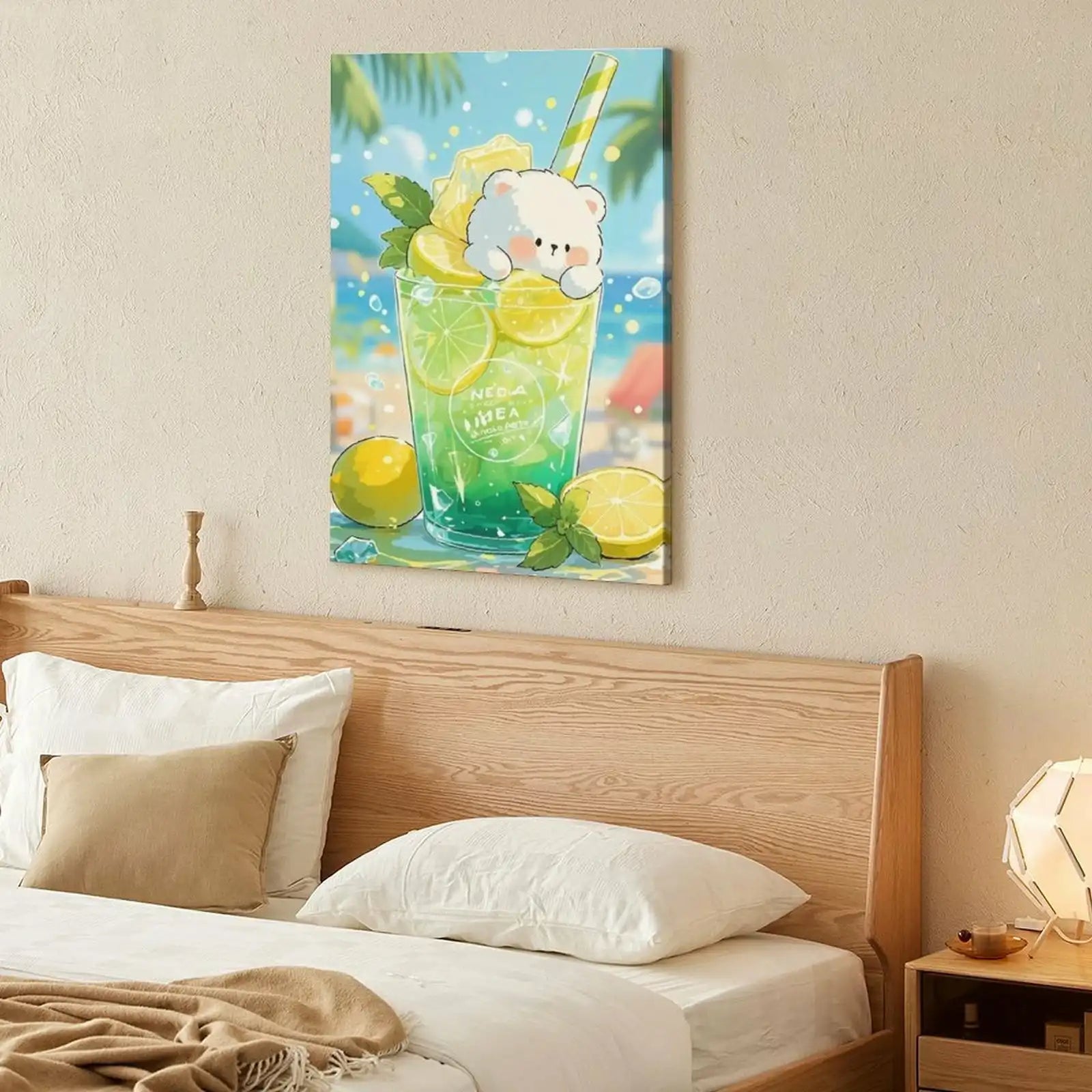 Custom Portrait Canvas Wall Art Heat Personalized Transfer Printed Picture with 4 Sizes Selection