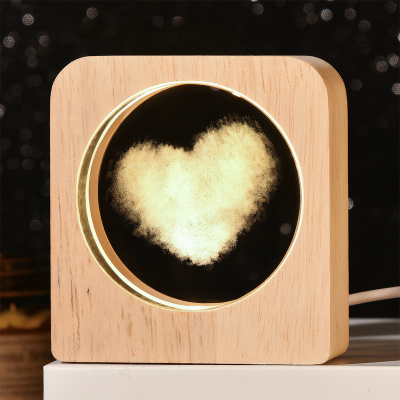 Personalized Crystal Night Light Custom Photo & Text Gift Laser/Print Options