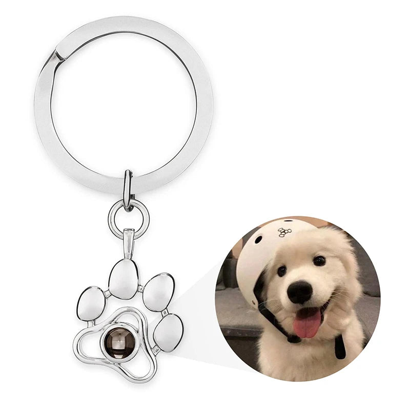 Personalized Photo Projection Keychain Custom Heart Photo Keyring Projection Keychain for Women Anniversary Memorial Gifts