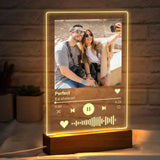 Personalized Acrylic Spotify Music  Custom Photo Plaque with LED Night Light