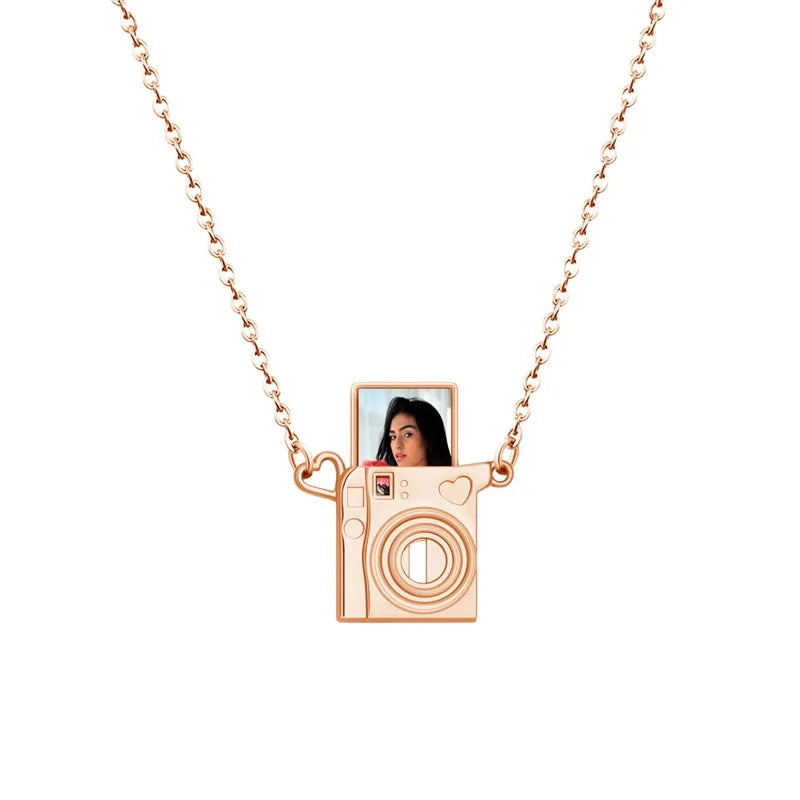 Personalized Camera Photo Locket Necklace Custom Envelope Picture Necklace for Women Mother Pet Birthday Memorial Jewelry Gift