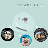 Pesonalized Photo Ring Custom Ring with Picture inside Customized Rings Gifts for Women Valentine's Day Birthday Anniversary