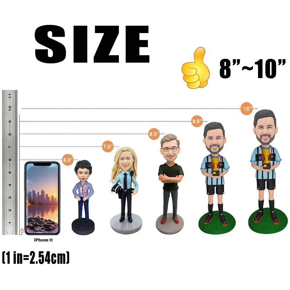 Custom Bobblehead,Full Body Customization Based on Pictures,Personalized Bobblehead Doll Best Gift for Family and Friends