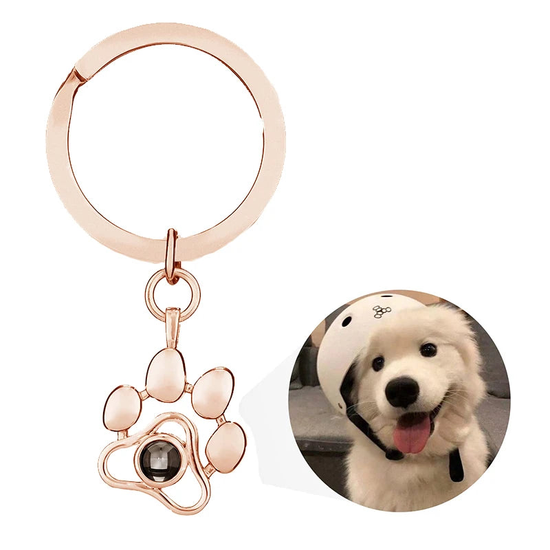 Personalized Photo Projection Keychain Custom Heart Photo Keyring Projection Keychain for Women Anniversary Memorial Gifts