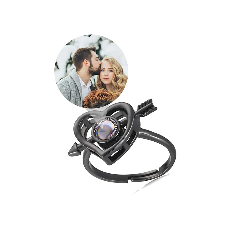 Pesonalized Photo Ring Custom Ring with Picture inside Customized Rings Gifts for Women Valentine's Day Birthday Anniversary