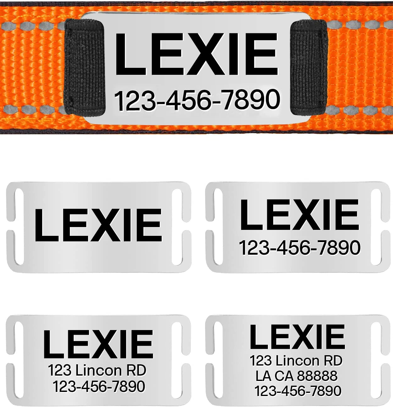 Custom Engraved Dog Collar Personalized Nylon Name ID for Pet