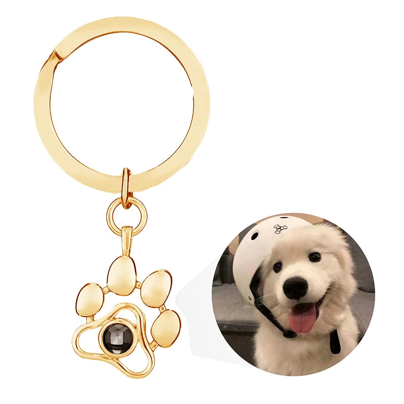 Personalized Photo Projection Keychain Custom Heart Photo Keyring Projection Keychain for Women Anniversary Memorial Gifts