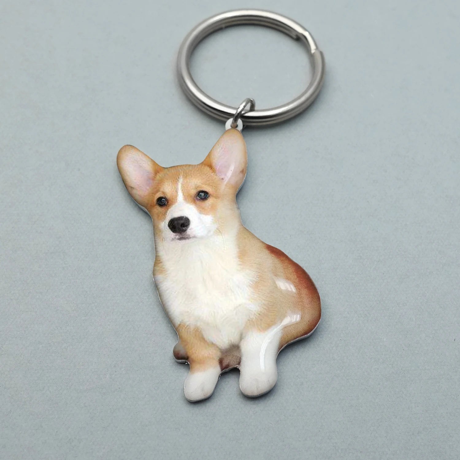 Custom Photo Engraved Keychain Personalised Picture Keyring Personalized Memorial Key Chain Your Dog Pet Portrait Customize Gift