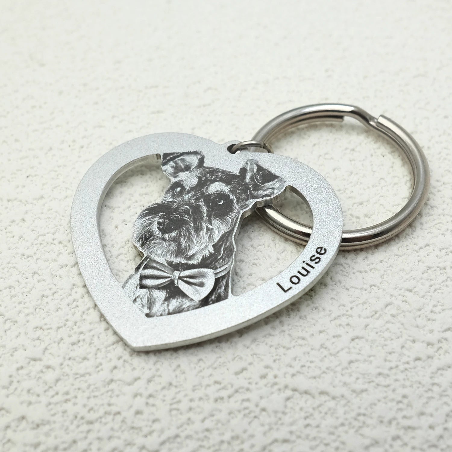 Custom Photo Engraved Keychain Personalised Picture Keyring Personalized Memorial Key Chain Your Dog Pet Portrait Customize Gift