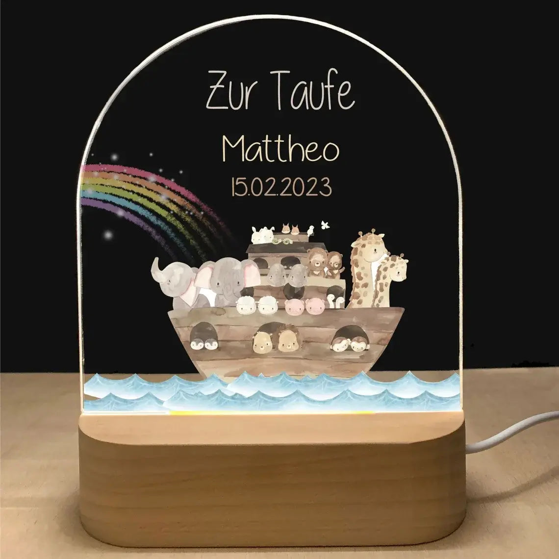 Personalized 3D Children Animal Lamp Custom First Name Night Light For Decoration Gift