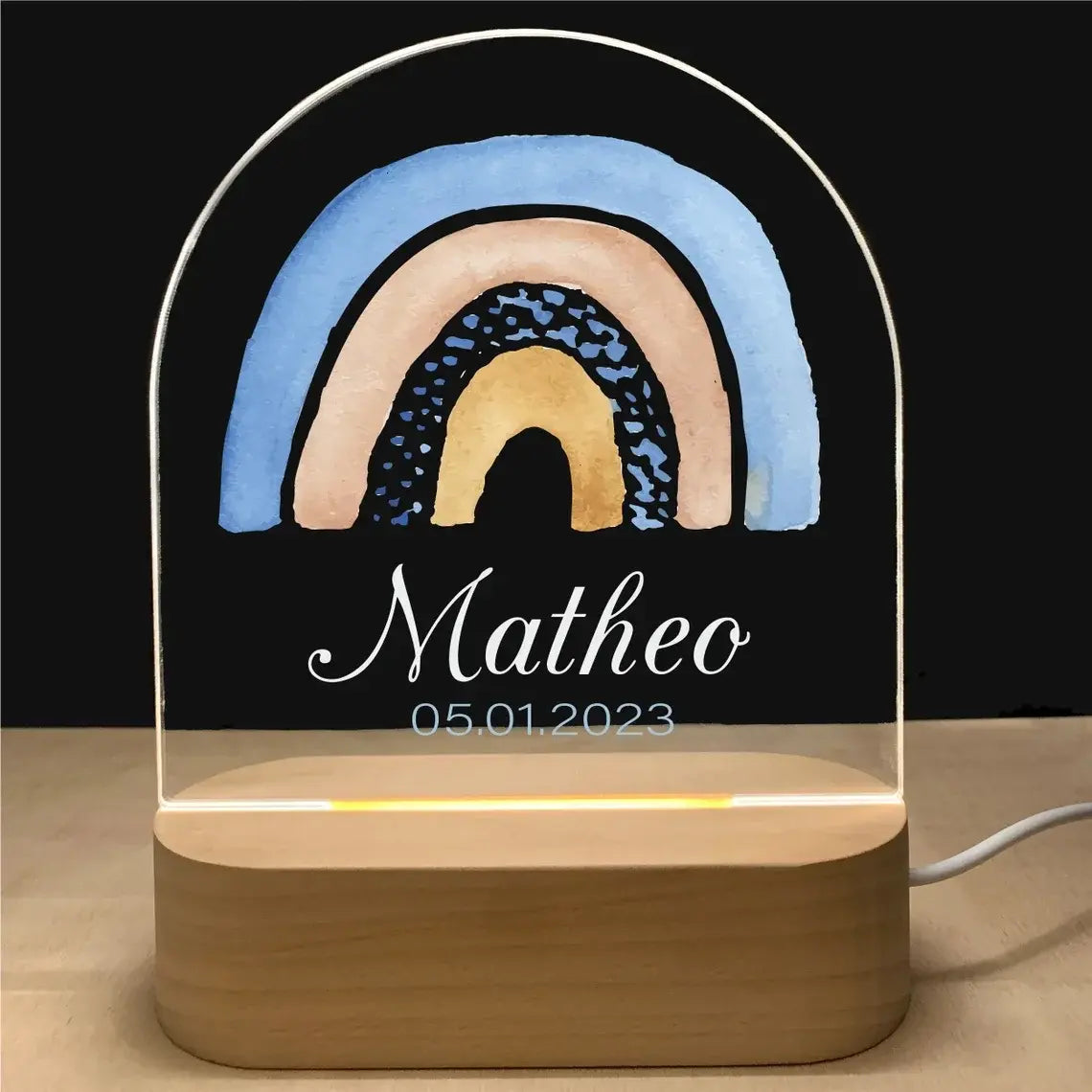 Personalized 3D Children Animal Lamp Custom First Name Night Light For Decoration Gift