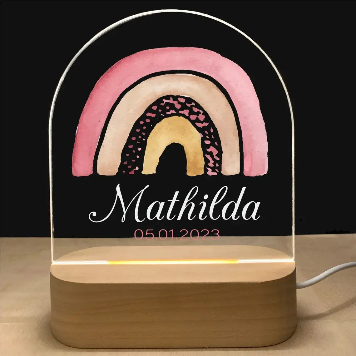 Personalized 3D Children Animal Lamp Custom First Name Night Light For Decoration Gift