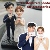 Personalized Photo Vehicle Bobblehead Doll Ornament Customized Dashboard Car Decor 13 cm